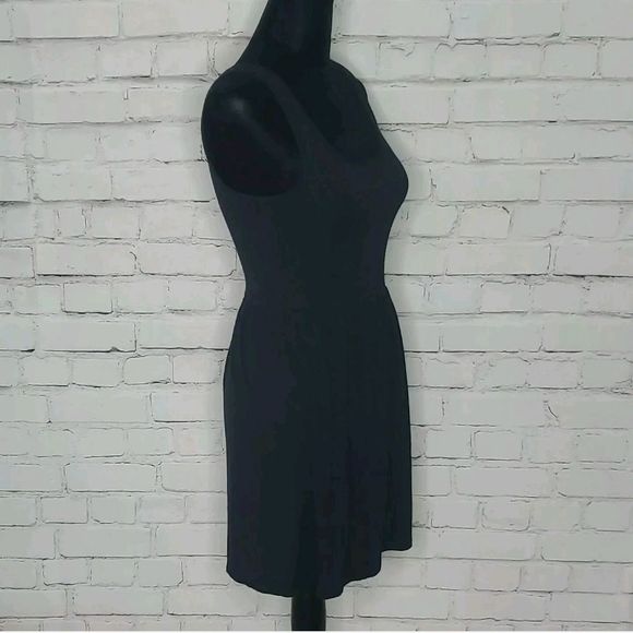 Wet Seal Junior's Black Fitted Wide Strap Sun Dress Size XS - Picture 3 of 6